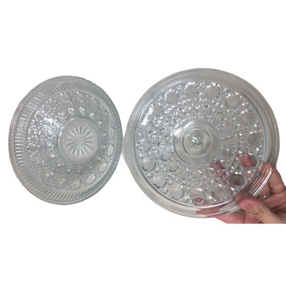 Beautiful Lidded Candy Dish - Indiana Glass Windsor Button and Cane Pattern - Picture 3 of 6